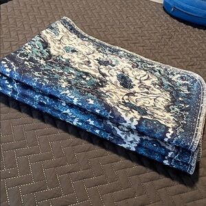 3 Blue and White Patterned Washable Puppy Pads